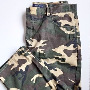 Vintage bill blass camo glitter jeans
